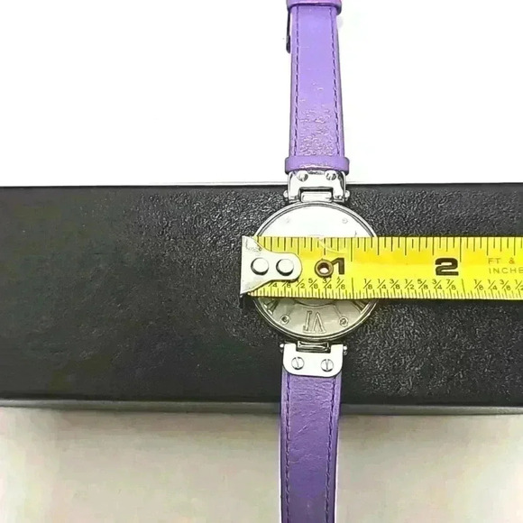 And Klein womens leather water-resistant stainless steel watch lavender … - Picture 11 of 11